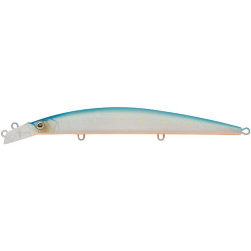 Воблер Минноу Strike Pro Top Water Minnow 130, цвет: S056C Blue Mat Transparent Milk, (JL-158F#S056C