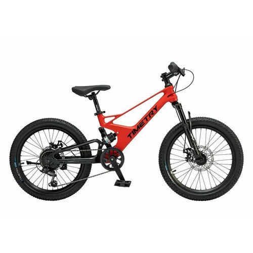 Велосипед подростковый TIMETRY TT230, рост 150, 7 скоростей, красный