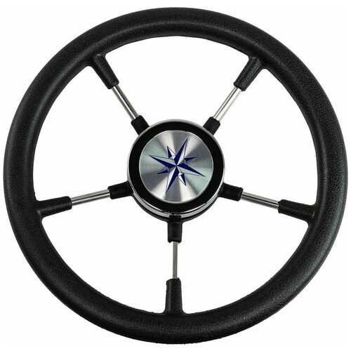 Рулевое колесо RIVA RSL обод черный, спицы серебряные д. 320 мм VN732022-01