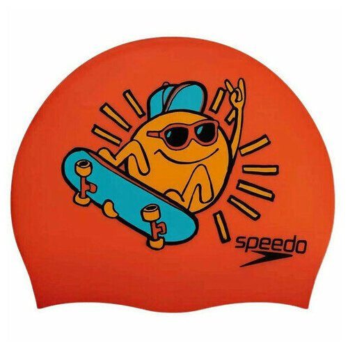 Шапочка для плав. дет. SPEEDO Boom Silicone Cap Jr, 8-0838615955, оранжевый, силикон