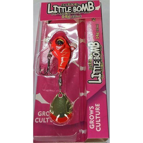 Теил-спиннер Little Bomb GROWS CULTURE 14гр / tail spinner - блесна для рыбалки на форель, жереха, окуня, язя, голавля, щуку / комбинированная приманка