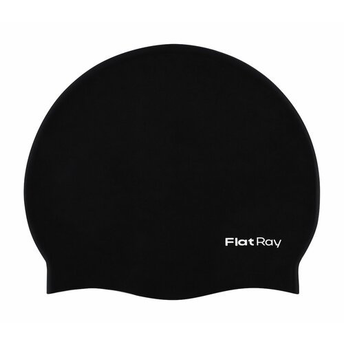 Шапочка для павания силиконовая Flat Ray Silicone Swim Cap (черный)