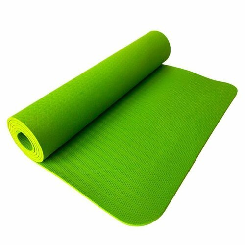 Коврик для йоги и фитнеса Yogastuff TPE, зеленый, 183*61*0,6 см