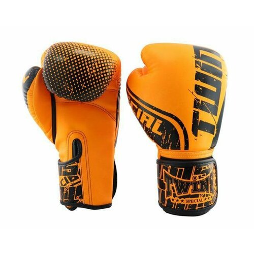 Боксерские перчатки Twins Special 'Range' Black Orange, 14 oz, оранжевый