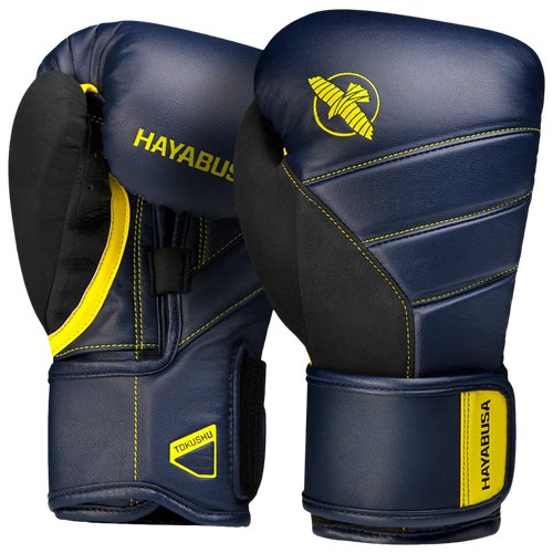 Боксерские перчатки Hayabusa T3 Navy/Yellow 16oz