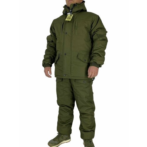 Зимний костюм ангара 3 с полукомбинезоном до -35 . Очень теплый и толстый , куртка на флисе , качественная ткань, камуфляжный костюм / рыболовный костюм / зимний камуфляжный костюм / зимний рыболовный костюм