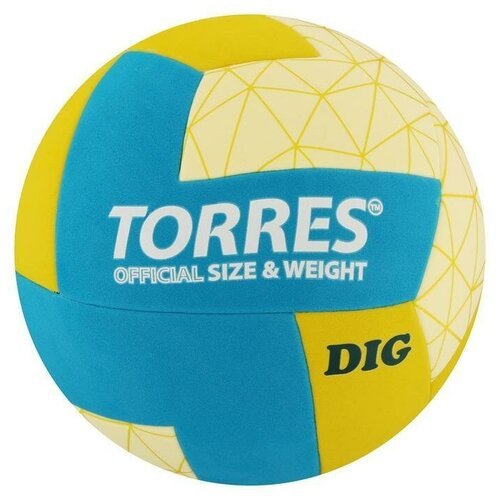 Мяч волейбольный Dig, ТПЭ, клееный, 12 панелей, размер 5