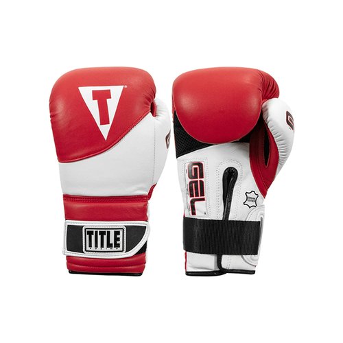 Боксерские перчатки TITLE Boxing Gel Suspense Red/White (16 унций)
