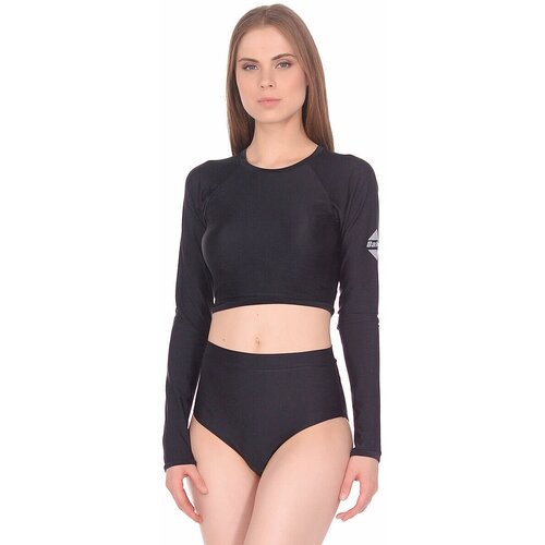 Гидромайка для плавания Dallas Activewear (Лайкра с длинным рукавом, удлиненная, размер One size 40-44, черный)