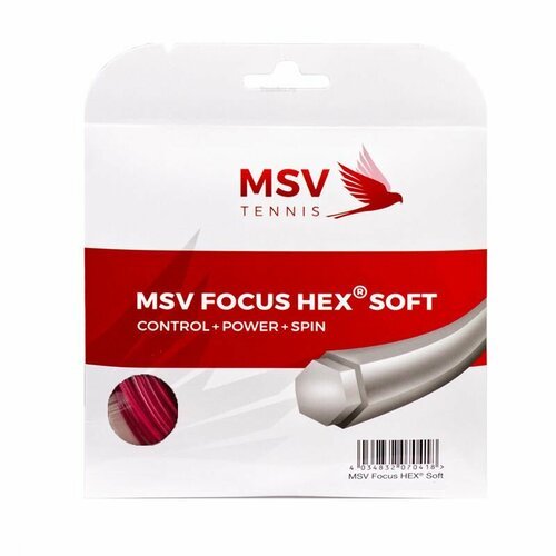 Теннисная струна MSV Focus Hex Soft Red 1.25 12 метров