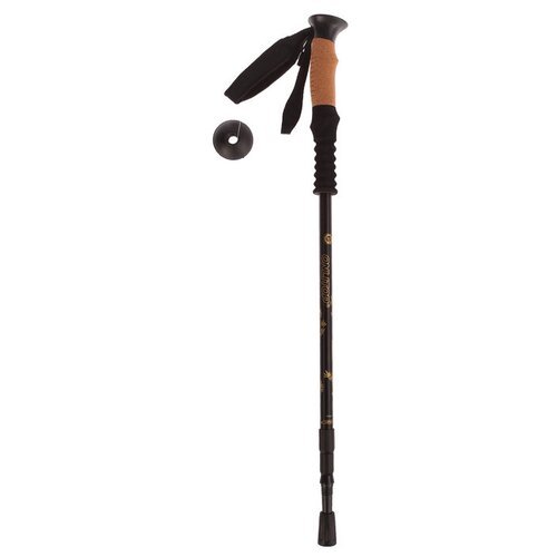 Палка для скандинавской ходьбы, телескопическая, 3 секции, до 135 см, (1 шт), цвет чёрный, ONLITOP