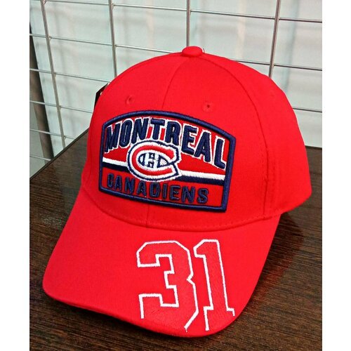 Для хоккея Монреаль Канадиенс кепка летняя бейсболка хоккейного клуба MONTREAL CANADIENS ( Канада ) №31 с регулировкой размера красная