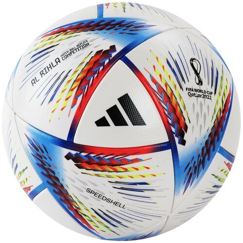 Мяч футбольный ADIDAS WC22 COM H57792, р.4, 20 пан, ПУ, термосшивка, мультиколор