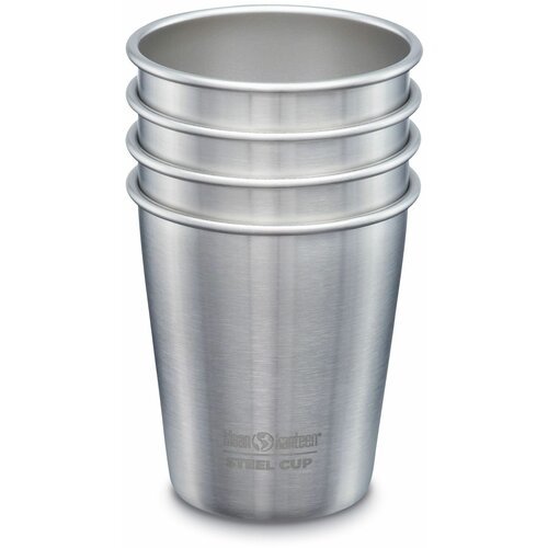 Набор одностенных стаканов Klean Kanteen Steel Cup 10oz (296 мл) Brushed Stainless, - 4 шт