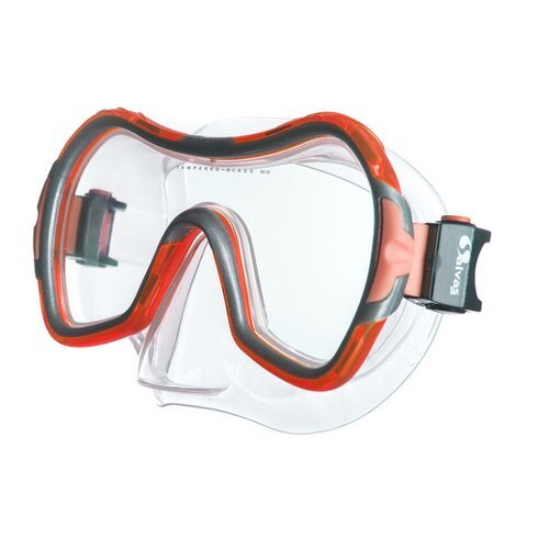 Маска для плавания Salvas Viva Sr Mask, арт. CA535S1RYSTH, закаленное стекло, силикон, размер Senior, красный