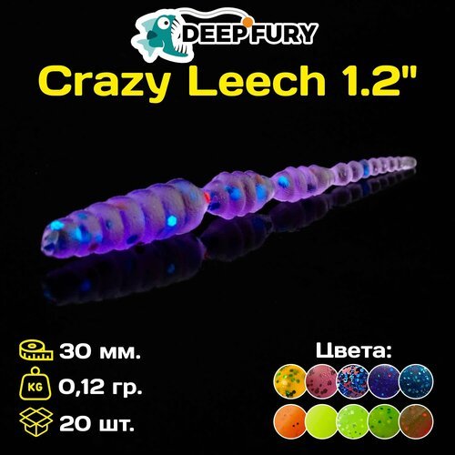 Силиконовая приманка Deep Fury Crazy Leech 1.2' (30 мм.) цвет с04