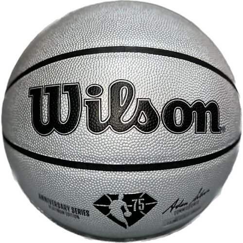 Баскетбольный мяч Wilson NBA AUTOGRAPH PLATINUM EDITION. Размер 7. Platinum. Indoor/Oudoor