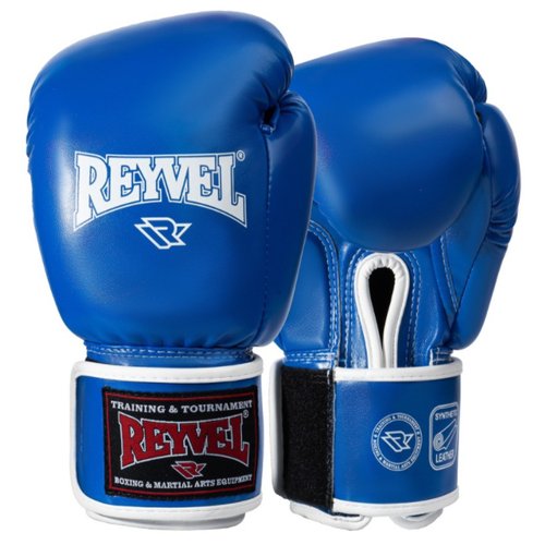 Перчатки боксёрские Reyvel Винил 80 (Синие) (12 oz)