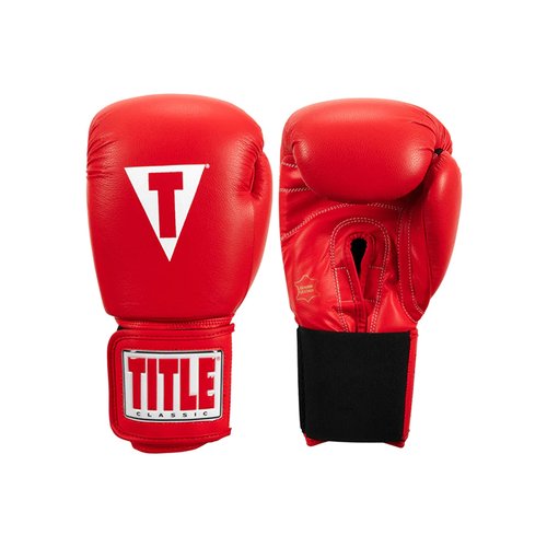 Боксерские перчатки TITLE Leather Elastic Training Gloves 2.0 Red (14 унций)