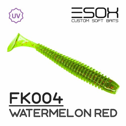 Мягкие приманки Esox SWINKY 3.4' (87мм) # FK004 / Watermelon Red (6шт)