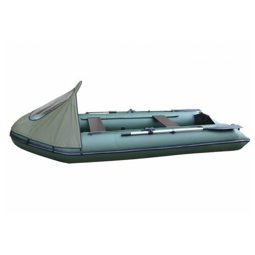 Тент носовой со стеклом для лодок FLINC FT290K/KA, 320K/KA, 340K, 360L/LA зеленый