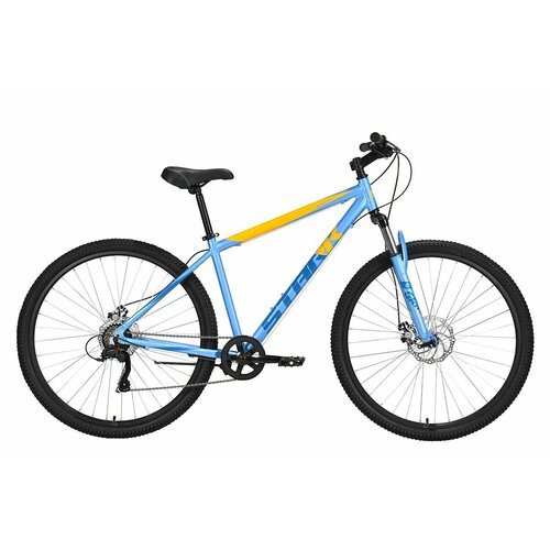 Велосипед Stark'23 Respect 29.1 D Microshift голубой металлик/синий/оранжевый 22'