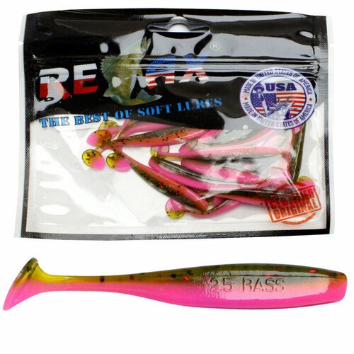 Мягкая силиконовая приманка риппер RELAX BASS 2,5 6,2cm 2,1g цвет L541(Watermelon-red, Black Glitter, Bubblegum) 1 уп. по 15 шт.