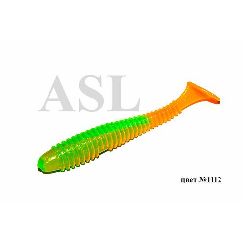 Силиконовая приманка ASL 'Свинг ФЭТ' цвет №1112, L- 10см (4'), 5шт/уп