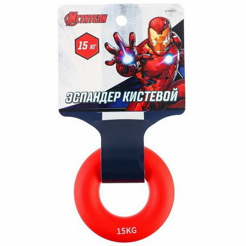 Эспандер кистевой, нагрузка 15 кг, цвет красный 'Железный человек', Мстители