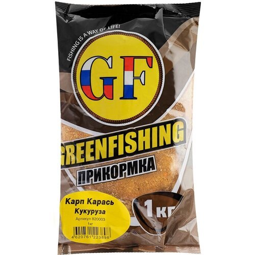 Прикормка Greenfishing GF, карп-карась, кукуруза, 1 кг 4319116