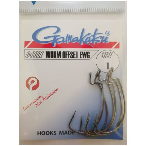 Крючок Gamakatsu Hook WORM OFFSET EWG №1