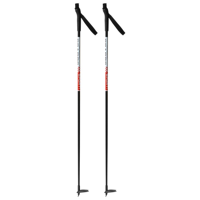 Палки лыжные стеклопластиковые, длина 115 см, цвет МИКС