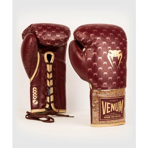 Боксерские перчатки Venum Coco Monogram Pro Lace Up красные (Venum, 12 унций, Красный) 12 унций
