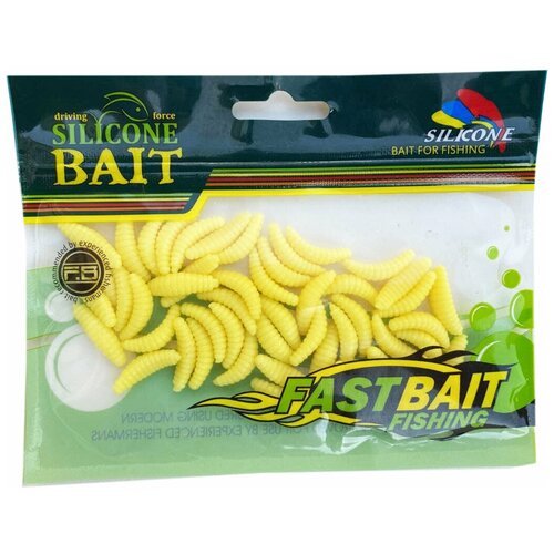 Твистер силиконовый Silicone Bait Желтый (50 шт)