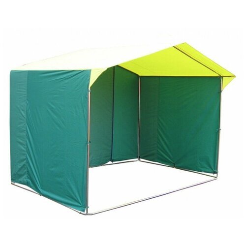 Палатка торговая 'Домик' 2,5х2,0 К (каркас из квадратной трубы 20х20 мм), желто-зеленый