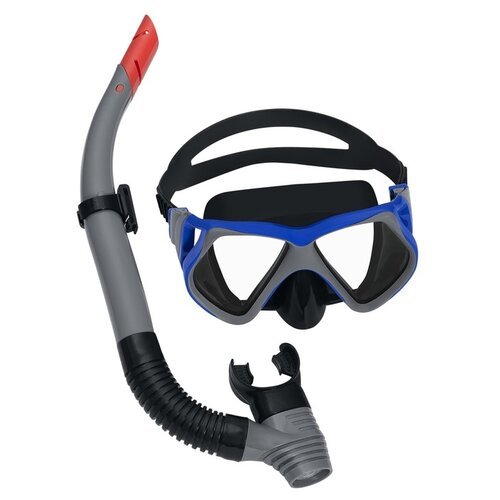 Набор для плавания Bestway Dominator Pro Snorkel Mask, серый/синий