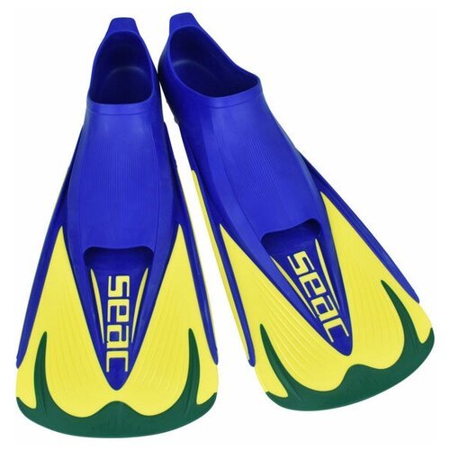 Seac Sub Ласты TEAM 36-37, синий/желтый/зеленый для тренировок в бассейне