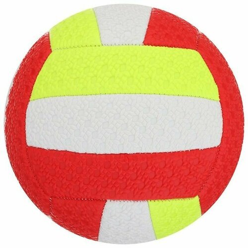 Мяч волейбольный, ПВХ, машинная сшивка, 18 панелей, размер 2, цвет разноцветный, вес 151 грамм , 3 слоя