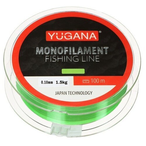 Леска монофильная YUGANA, Monolite green, 0.1 mm, 100 m