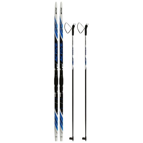 Комплект лыжный бренд ЦСТ 'Step', длина лыж 195 см, длина палок 155 (+/-5 см), крепление SNS, цвет микс