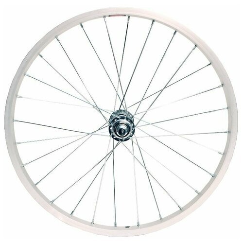 Колесо велосипедное STG, 20', переднее, обод одинарный, алюминий, втулка сталь, на гайках, серебристый