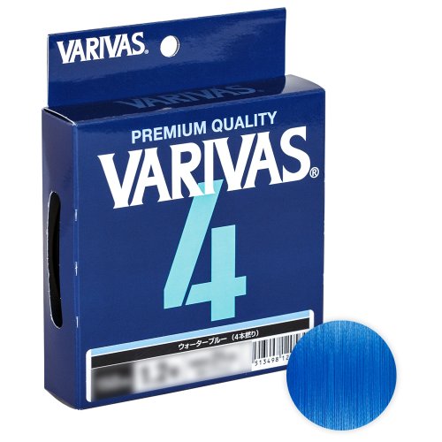 Плетёный шнур Varivas PE X4 200м. 0.8 Water Blue