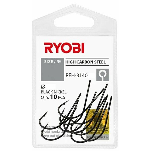 Крючок рыболовный RYOBI RFH-3140 №04 ( упк. по 10шт.)