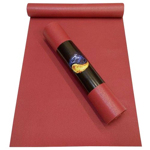 Коврик для йоги и фитнеса RamaYoga Yin-Yang PRO, бордо, размер 185 х 80 х 0,45 см