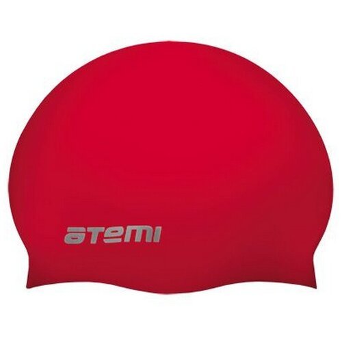 Детская шапочка для плавания Atemi, силикон, 56 см, красный