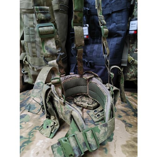 Военный пляс с подсумками / тактический армейский ремень с лямками и креплением Molle мультикам