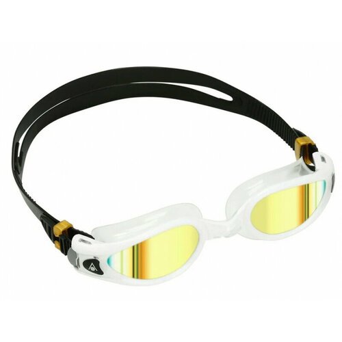 Очки для плавания AQUA SPHERE Kaiman EXO, золотые зеркальные линзы Titanium, белый/прозрачные