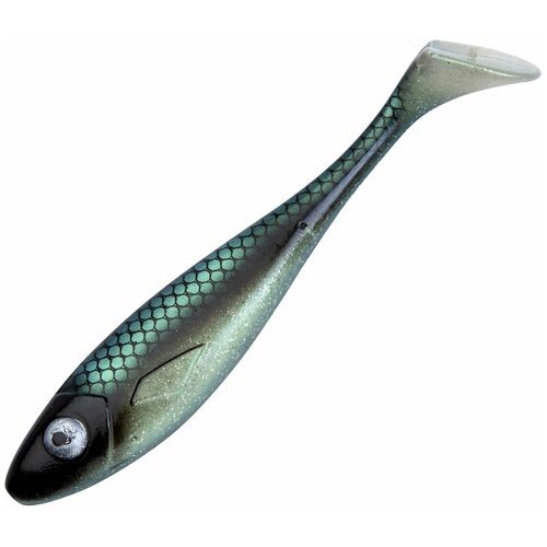 Силиконовая приманка для рыбалки Gator Gum 27см /GreenWhitefish, виброхвост на щуку, окуня, судака