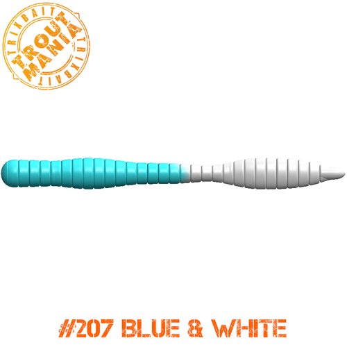 TM Fat Worm 3' -207 Blue&White (Cheese)