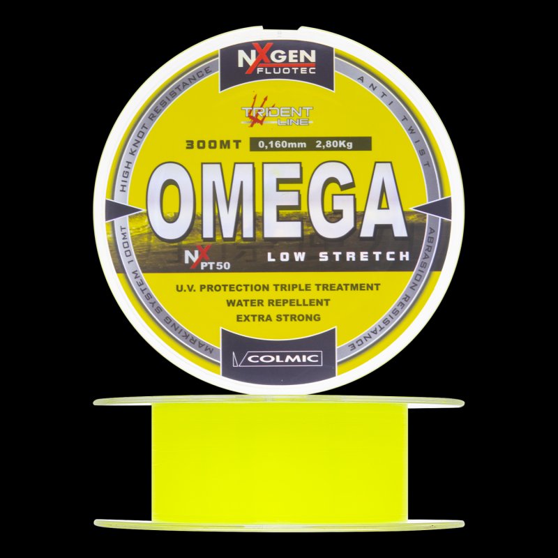 Леска монофильная Colmic PT50 – Omega 0,16мм 300м (yellow)